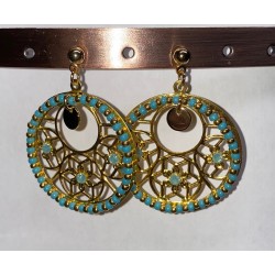 Boucles Rosace Turquoise