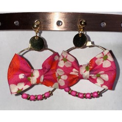 Boucles Liberty Rose bonbon